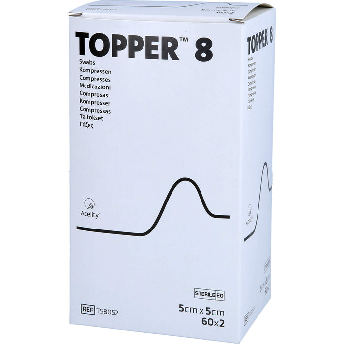 TOPPER 8 Kompressen steril 5 cm x 5 cm, 120 St. Kompressen