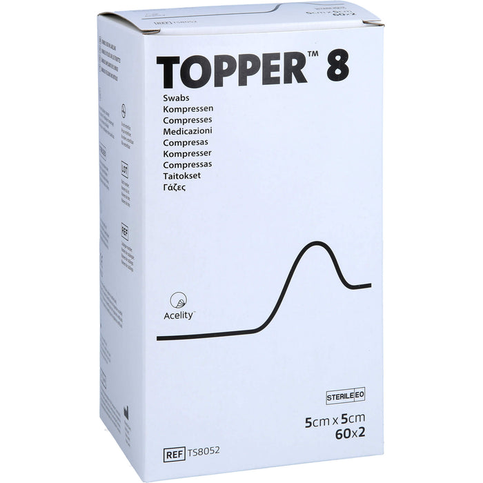 TOPPER 8 Kompressen steril 5 cm x 5 cm, 120 St. Kompressen