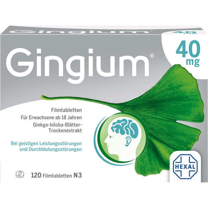 Gingium 40 mg Filmtabletten, 120 St. Tabletten