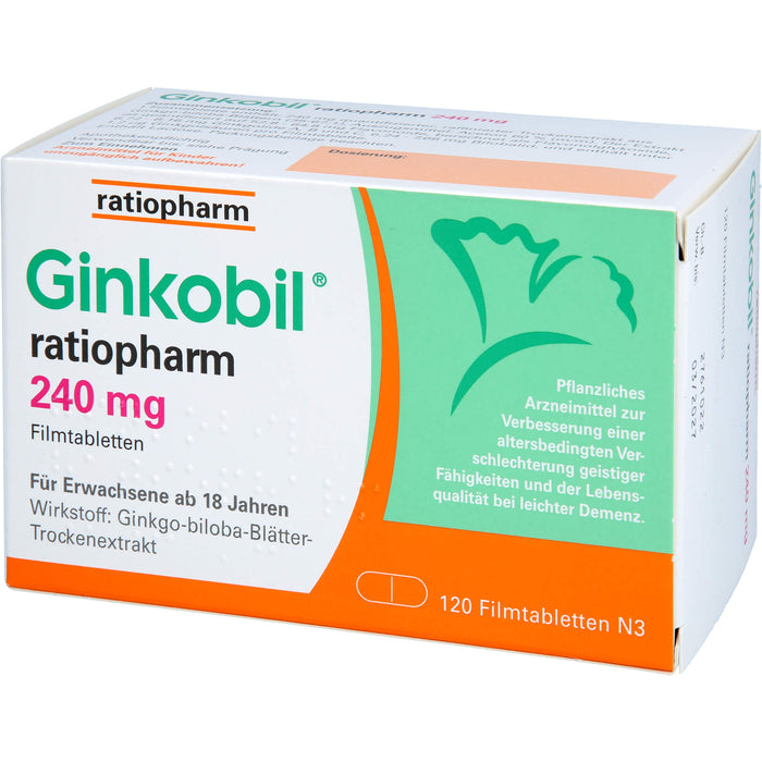 Ginkobil® ratiopharm 240 mg Filmtabletten, 120 St FTA