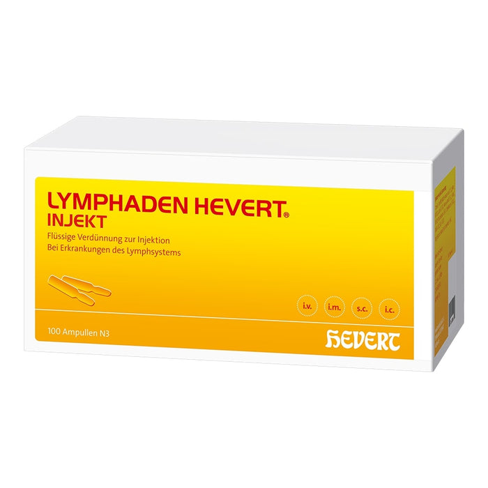 Lymphaden Hevert injekt bei Erkrankungen des Lymphsystems, 100 St. Ampullen