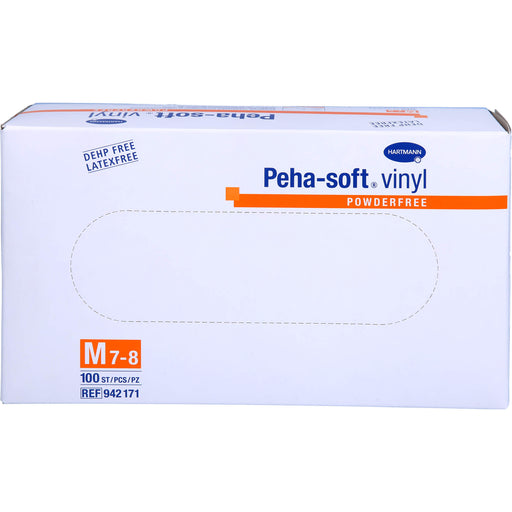 Peha-soft vinyl puderfreie Untersuchungshandschuhe aus Vinyl Gr. M 7 - 8, 100 St. Handschuhe