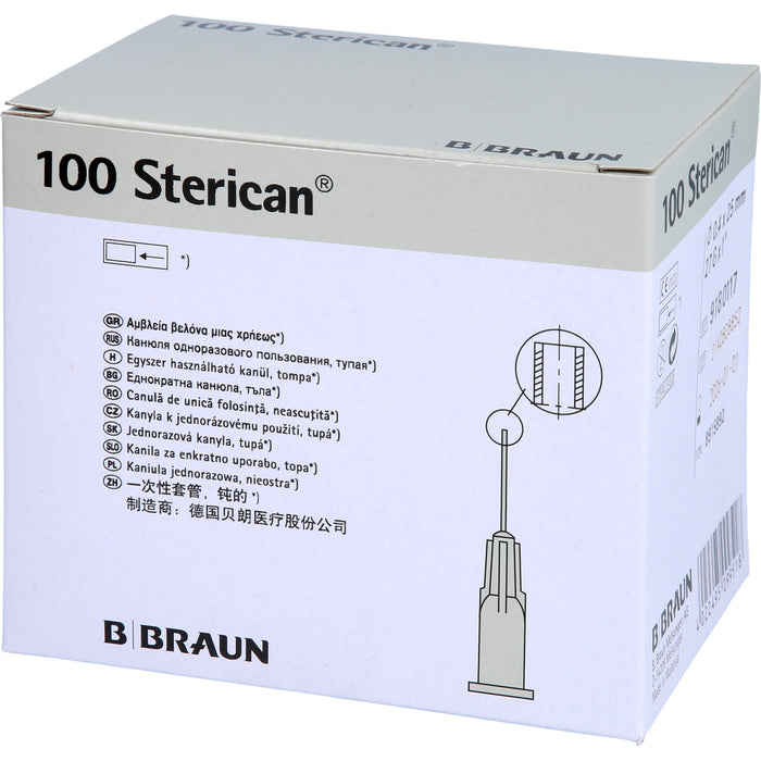 B. BRAUN Sterican Einmalkanülen für Dental-Anästhesie G27 x 1 Zoll 25 mm x 0,40 mm grau, 100 St. Kanülen