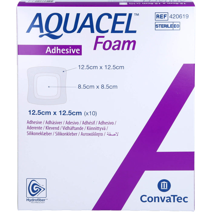 AQUACEL Foam adhäsiv 12,5x12,5cm, 10 St VER