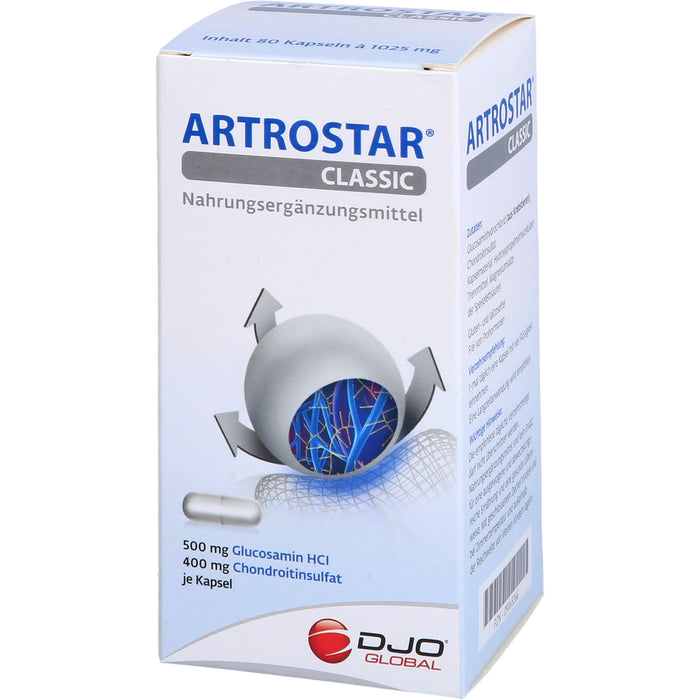 DJO Artrostar Classic Kapseln mit Glucosamin und Chondroitin, 80 St. Kapseln