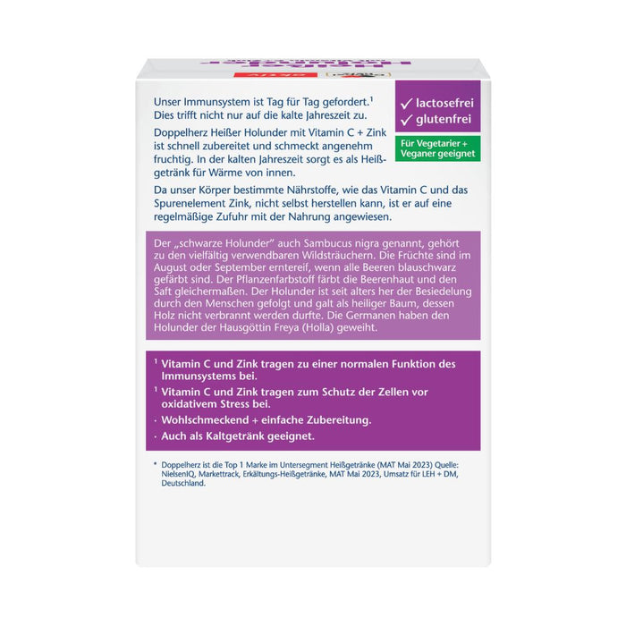 Doppelherz Heißer Holunder mit Vitamin C + Zink Granulat, 10 St. Beutel