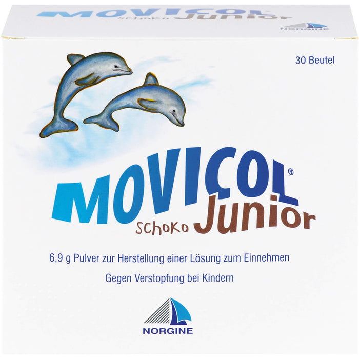MOVICOL® Junior Schoko 6,9 g Pulver zur Herstellung einer Lösung zum Einnehmen, 30 St. Beutel