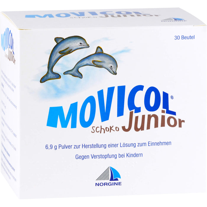 MOVICOL® Junior Schoko 6,9 g Pulver zur Herstellung einer Lösung zum Einnehmen, 30 St. Beutel