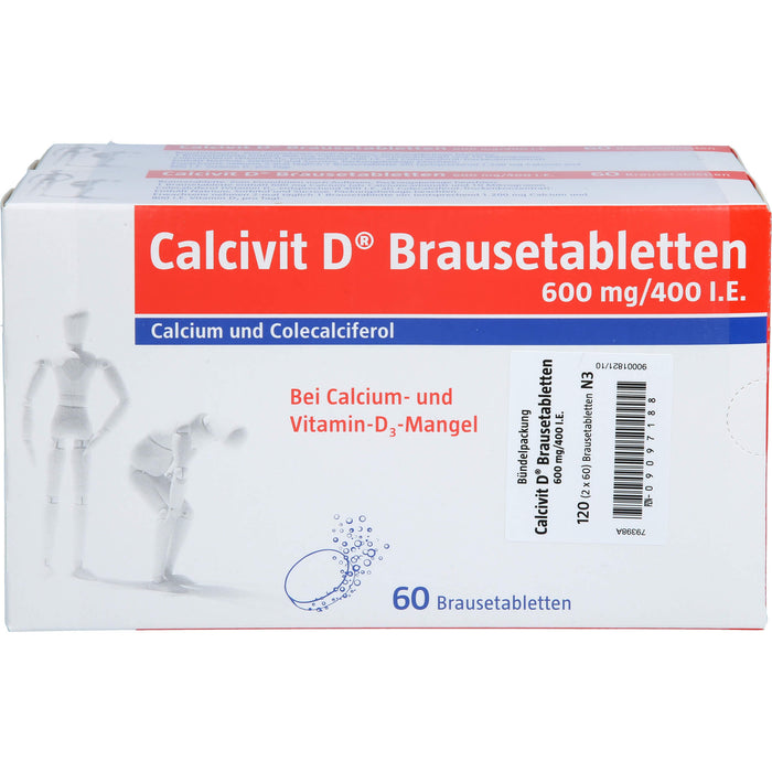 Calcivit D® Brausetabletten, 600 mg/400 I.E., 120 St BTA