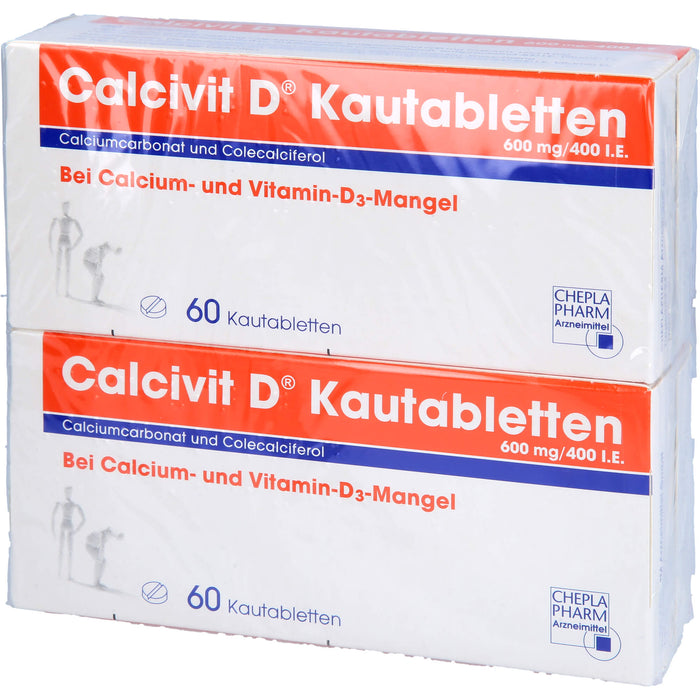 Calcivit D® Kautabletten, 600 mg/400 I.E., 120 St. Tabletten