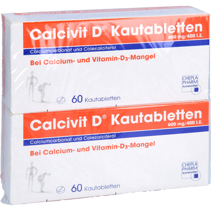 Calcivit D® Kautabletten, 600 mg/400 I.E., 120 St. Tabletten