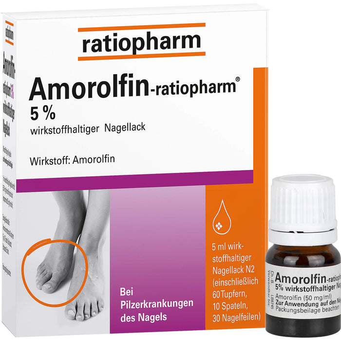 Amorolfin-ratiopharm  5% wirkstoffhaltiger Nagellack, 5 ml Wirkstoffhaltiger Nagellack