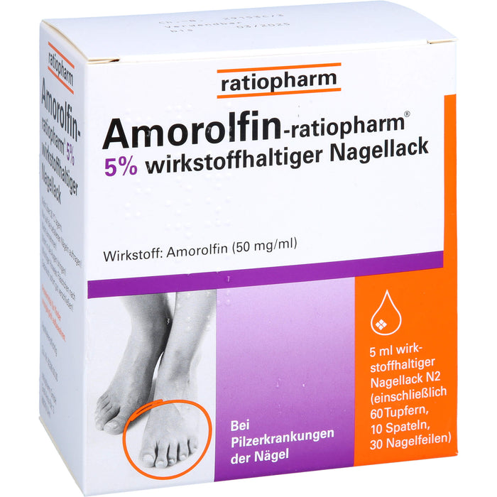 Amorolfin-ratiopharm  5% wirkstoffhaltiger Nagellack, 5 ml Wirkstoffhaltiger Nagellack