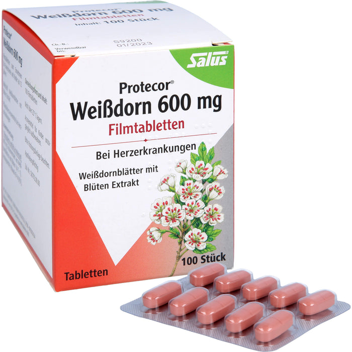 Protecor Weissdorn 600mg Filmtbl., 100 St. Tabletten
