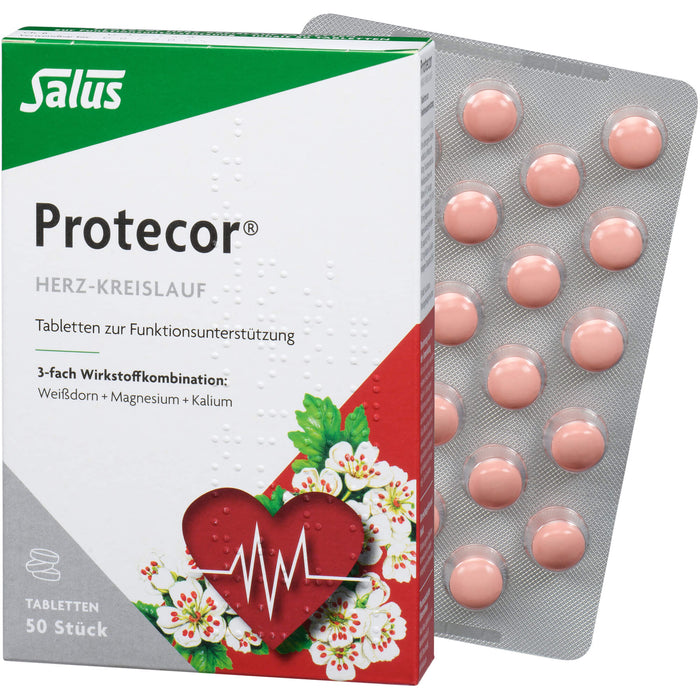 Salus Protecor Herz-Kreislauf Tabletten zur Funktionsunterstützung, 50 St. Tabletten