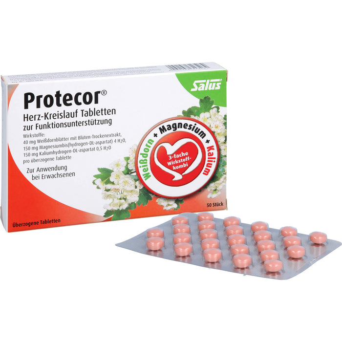Salus Protecor Herz-Kreislauf Tabletten zur Funktionsunterstützung, 50 St. Tabletten