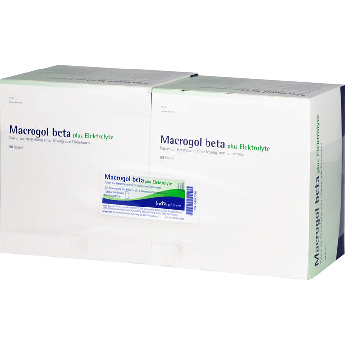 Macrogol beta plus Elektrolyte, Pulver zur Herstellung einer Lösung zum Einnehmen, 100 St PLE