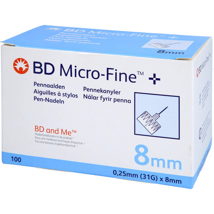 B-D Micro Fine+8 Nadeln 0,25x8mm, 100 St KAN