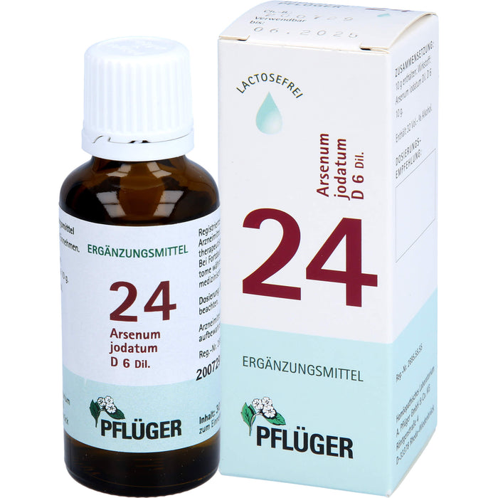 Pflüger Biochemie Nr.24 Arsenum jodatum D6 Dilution, 30 ml Lösung