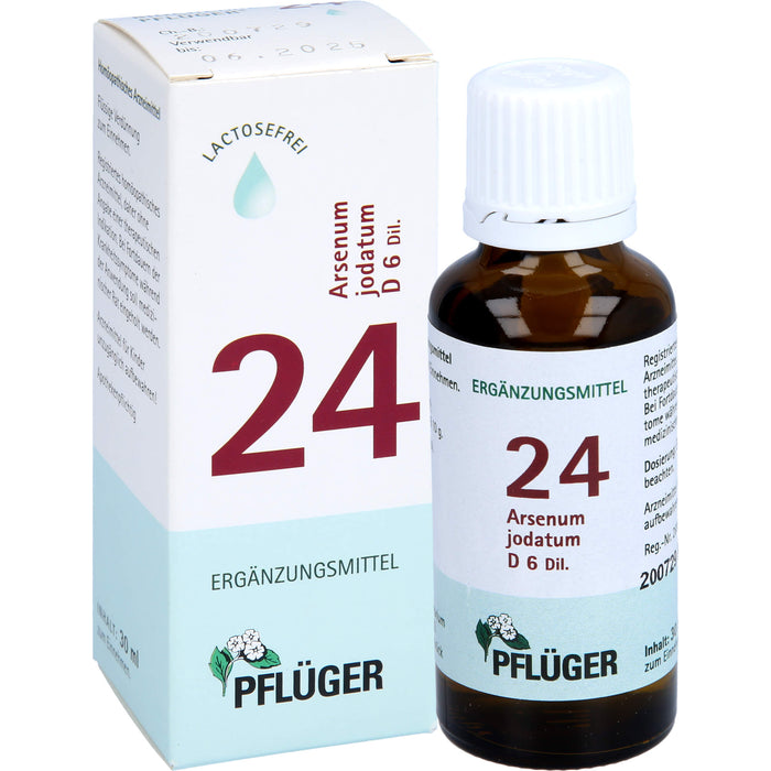 Pflüger Biochemie Nr.24 Arsenum jodatum D6 Dilution, 30 ml Lösung