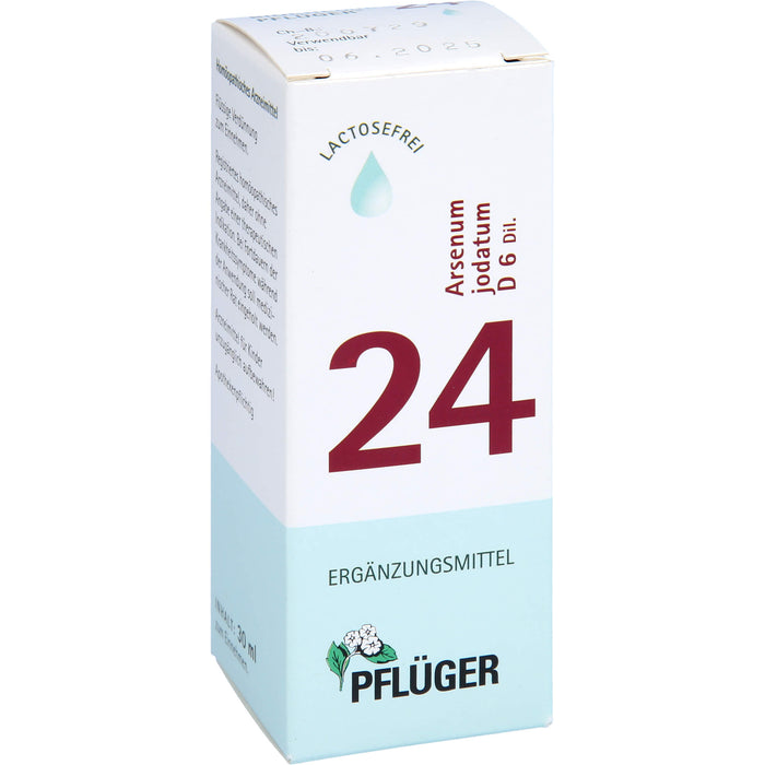 Pflüger Biochemie Nr.24 Arsenum jodatum D6 Dilution, 30 ml Lösung