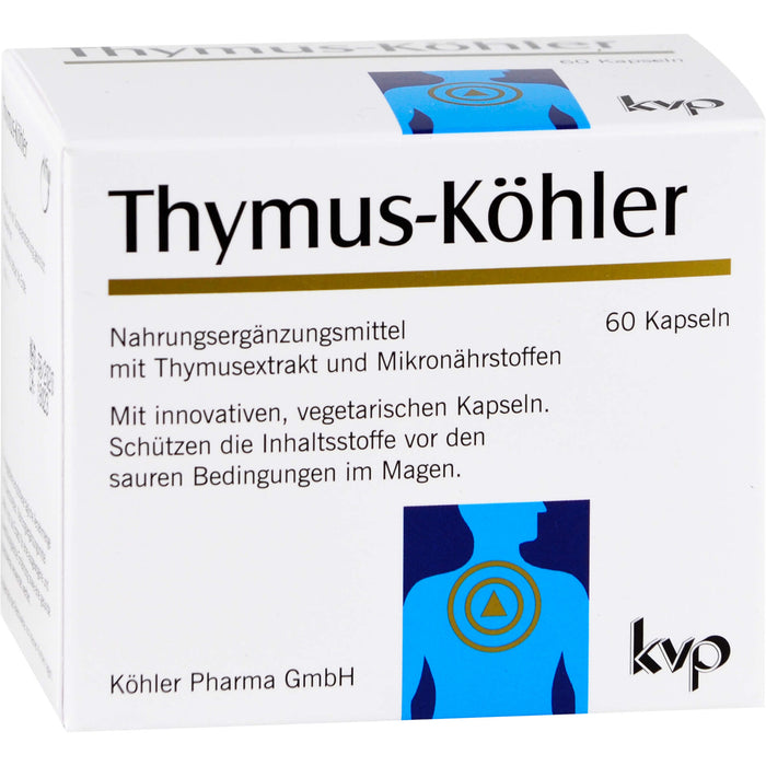 Thymus-Köhler Kapseln für eine gesunde Funktion des Immunsystems, 60 St. Kapseln