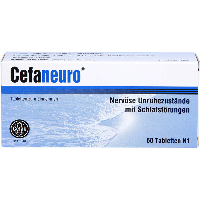 Cefaneuro Tabletten bei nervösen Unruhezuständen mit Schlafstörungen, 60 St. Tabletten