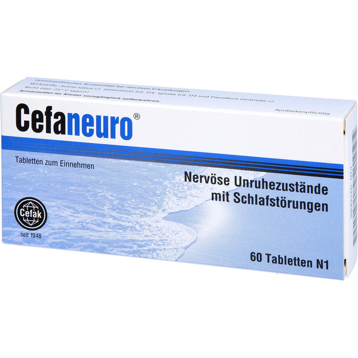 Cefaneuro Tabletten bei nervösen Unruhezuständen mit Schlafstörungen, 60 St. Tabletten