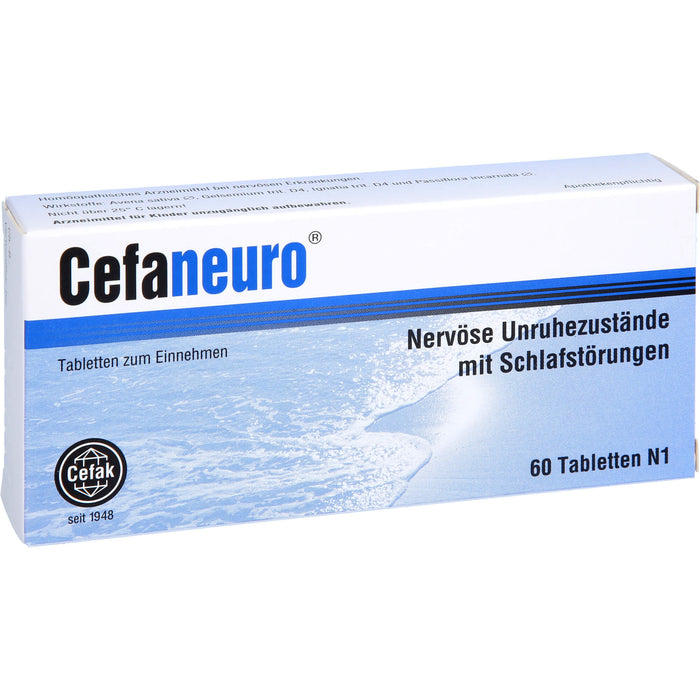 Cefaneuro Tabletten bei nervösen Unruhezuständen mit Schlafstörungen, 60 St. Tabletten