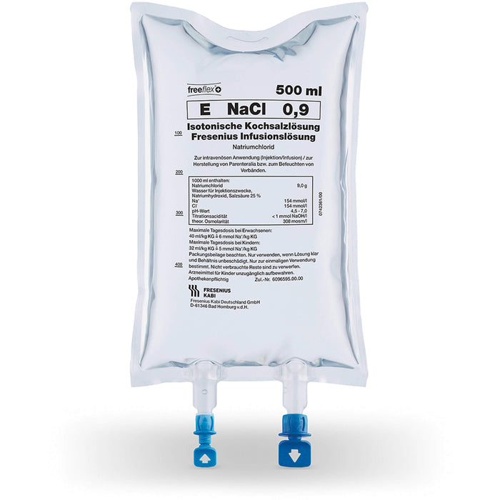 Isotonische Kochsalzlösung Fresenius, Infusionslösung, 500 ml freeflex+, 10000 ml Lösung
