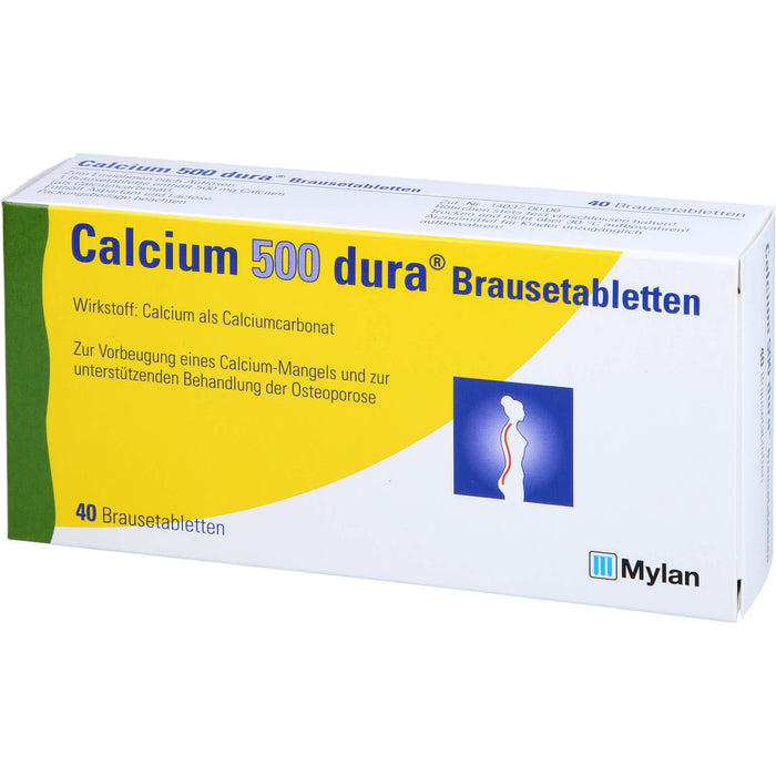 Dura Calcium 500 Brausetabletten, 40 St. Tabletten