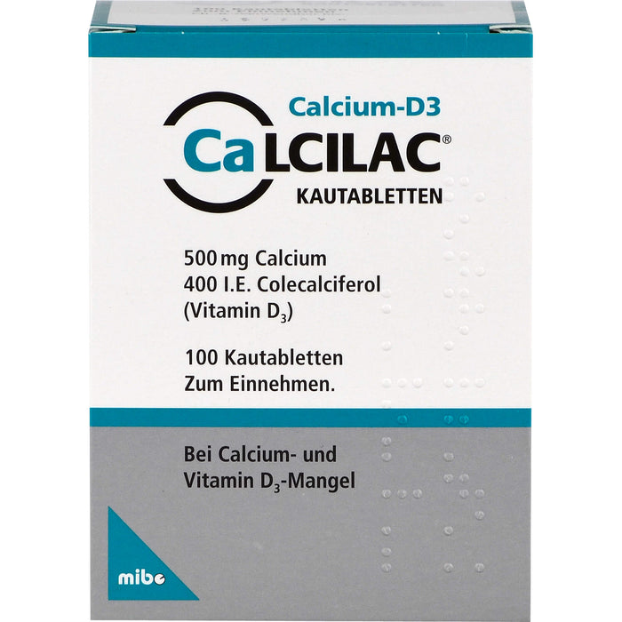 Calcilac® Kautabletten 500 mg/400 I.E., 100 St KTA