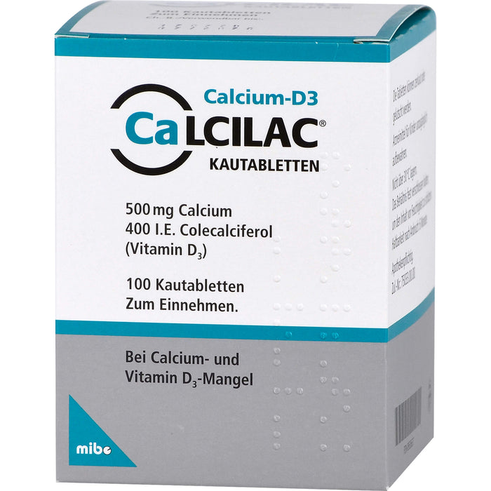 Calcilac® Kautabletten 500 mg/400 I.E., 100 St KTA