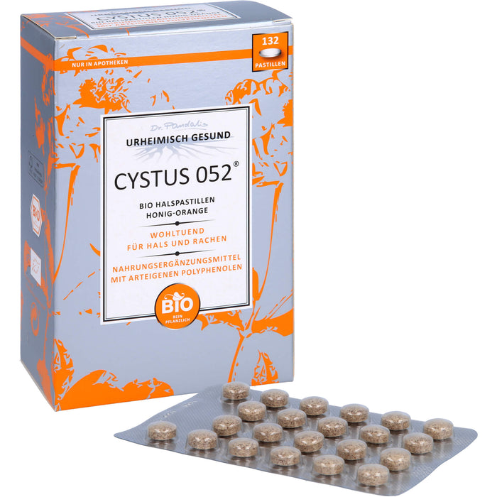 Cystus 052 Bio Halspastillen Honig-Orange, 132 St PAS