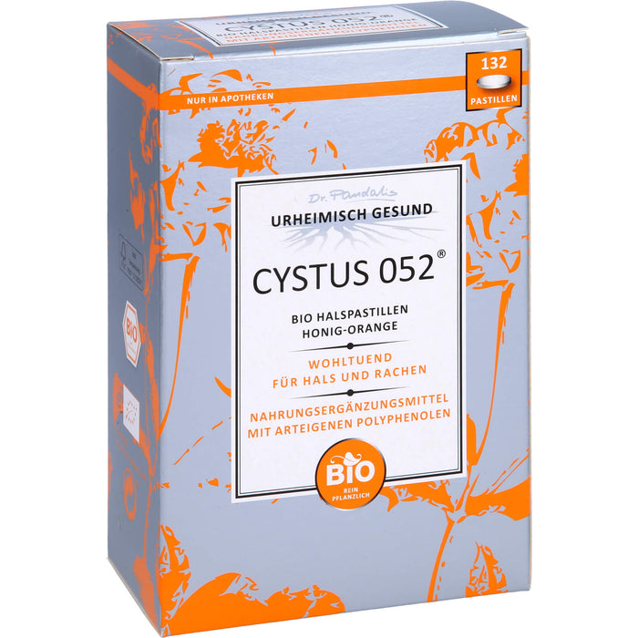Cystus 052 Bio Halspastillen Honig-Orange, 132 St PAS