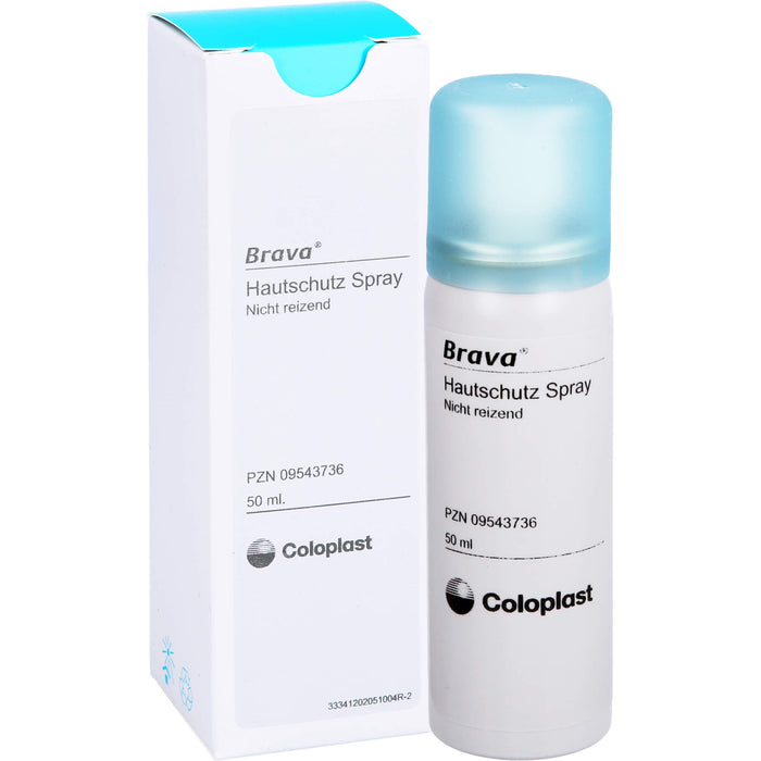 Brava Hautschutz-Spray zum Schutz der Haut vor Ausscheidungen und Haftmaterial, 50 ml Lösung