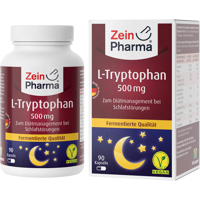 ZeinPharma L-Tryptophan 500 mg Kapseln bei Schlafstörungen, 90 St. Kapseln