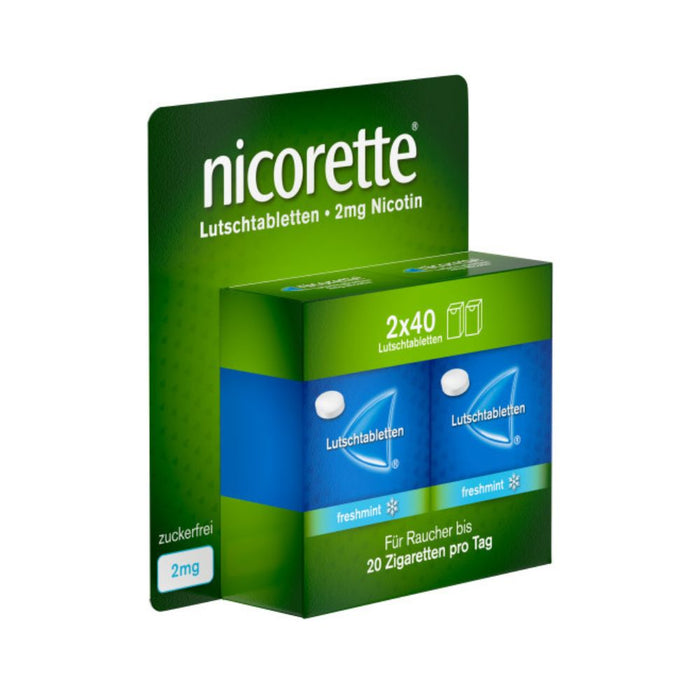 nicorette freshmint 2 mg Lutschtabletten, 80 St. Tabletten