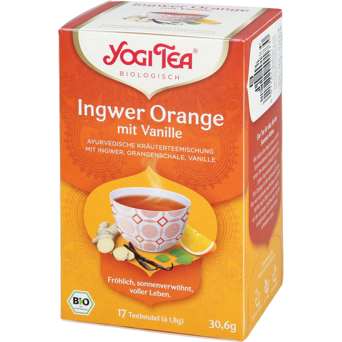 YOGI TEA Ingwer Orange mit Vanille ayurvedische Kräuterteemischung, 17 St. Filterbeutel