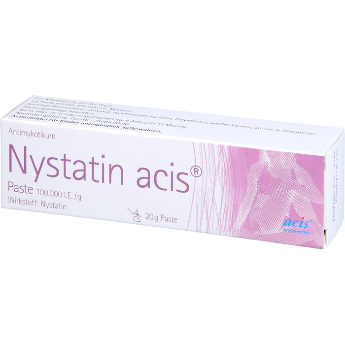 Nystatin acis Paste bei Hautinfektionen mit Hefepilzen, 20 g Creme
