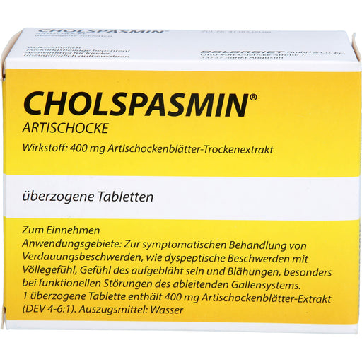 CHOLSPASMIN Artischocke, 100 St. Tabletten