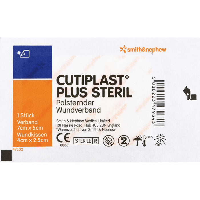 CUTIPLAST Plus steril Wundverband 7 cm x 5 cm, 5 pcs. Wound dressings