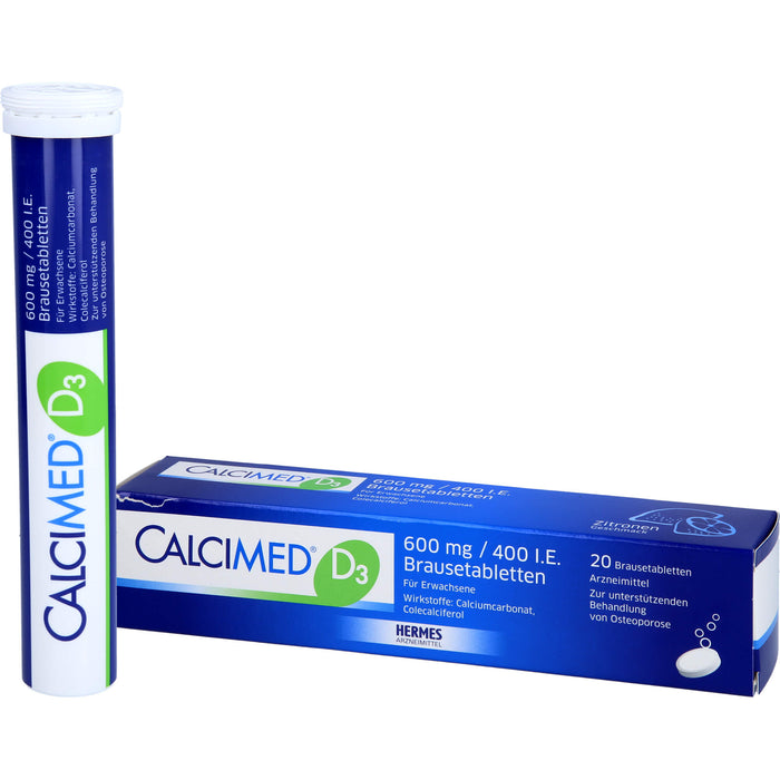 Calcimed D3 600 mg / 400 I.E. Brausetabletten, 20 St BTA