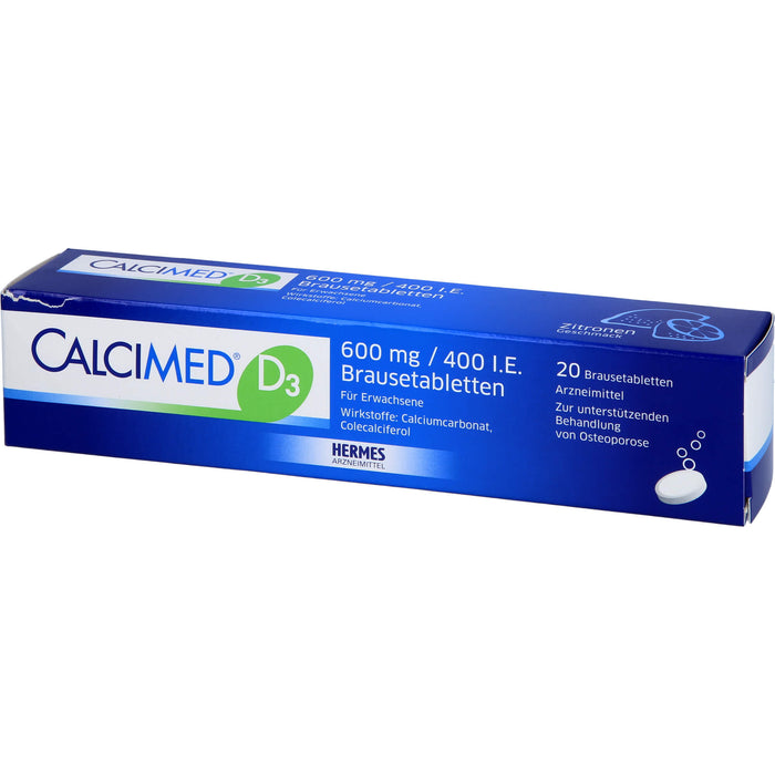 Calcimed D3 600 mg / 400 I.E. Brausetabletten, 20 St BTA