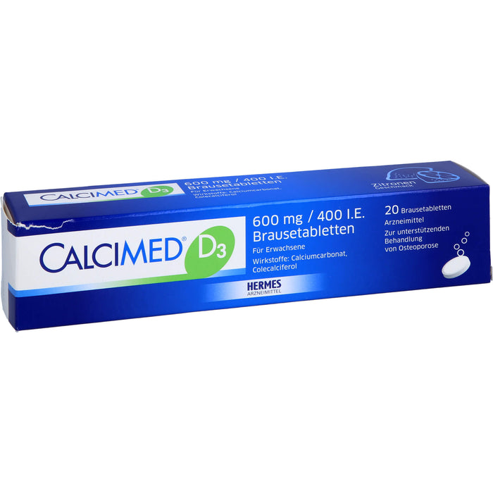 Calcimed D3 600 mg / 400 I.E. Brausetabletten, 20 St BTA