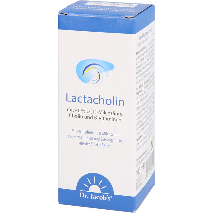Dr. Jacob's LactaCholin Lösung mit Milchsäure, B-Vitaminen und Cholin, 100 ml Lösung