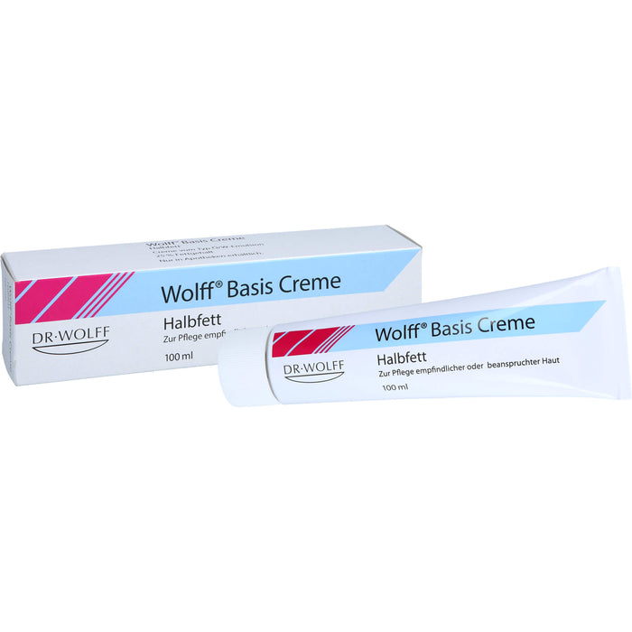 Wolff Basis Creme zur Pflege empfindlicher oder beanspruchter Haut, 100 ml Creme