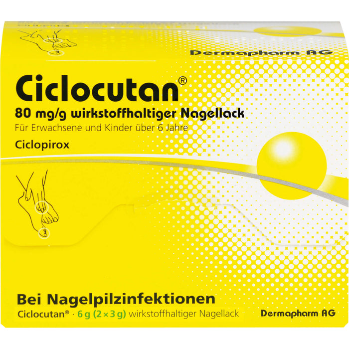 Ciclocutan 80 mg/g wirkstoffhaltiger Nagellack gegen Nagelpilzinfektionen, 6 g Wirkstoffhaltiger Nagellack