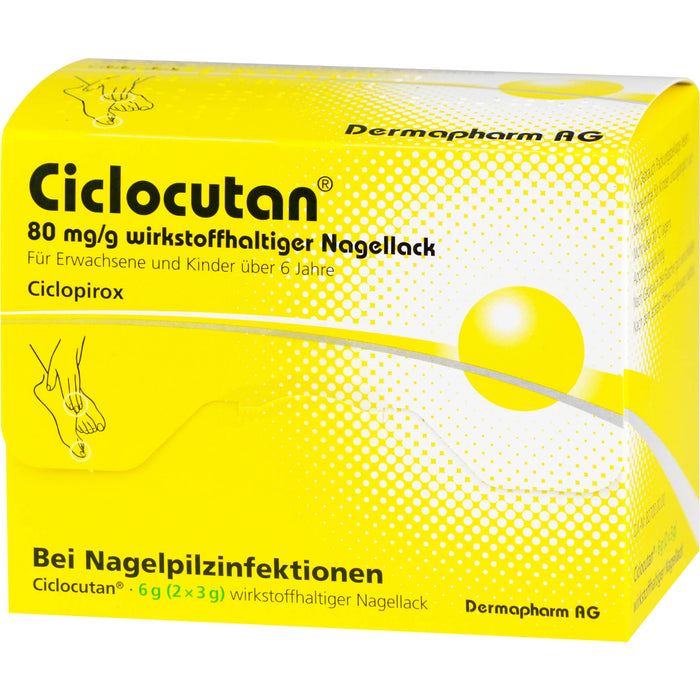 Ciclocutan 80 mg/g wirkstoffhaltiger Nagellack gegen Nagelpilzinfektionen, 6 g Wirkstoffhaltiger Nagellack