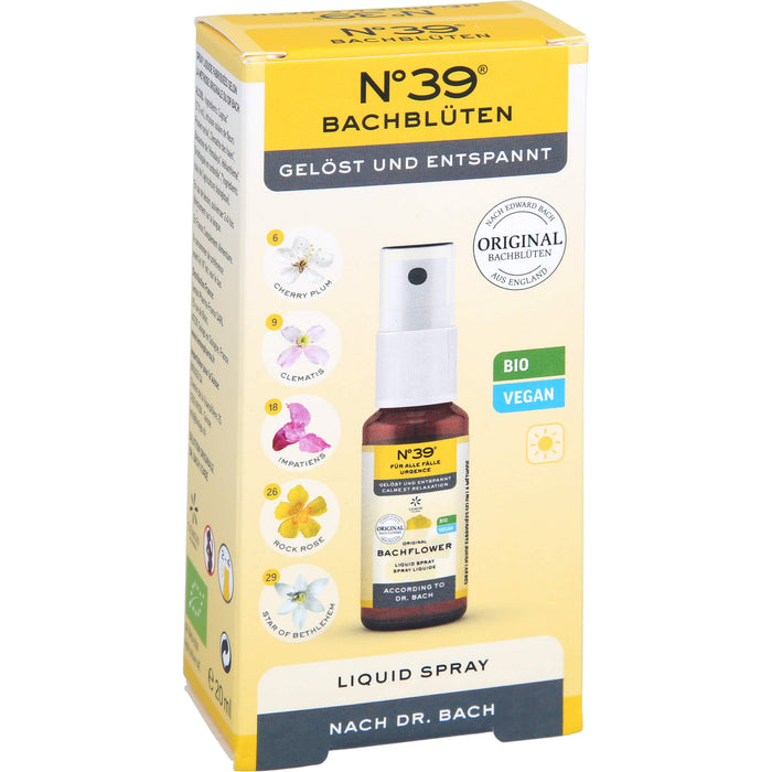 Original Bachblüten No. 39 Für alle Fälle Liquid Spray für Ruhe und Gelassenheit, 20 ml Lösung
